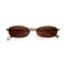Coco 003 / Matte Silver Metal & Brown Lens